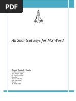 All Shortcut Keys For MS Word