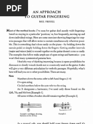 Frisell Bill An Approach To Guitar Fingering 1