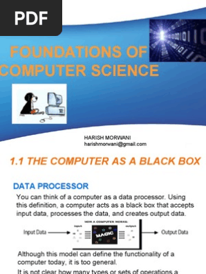 Foundation Of Computer Science Computer Program Computer Data