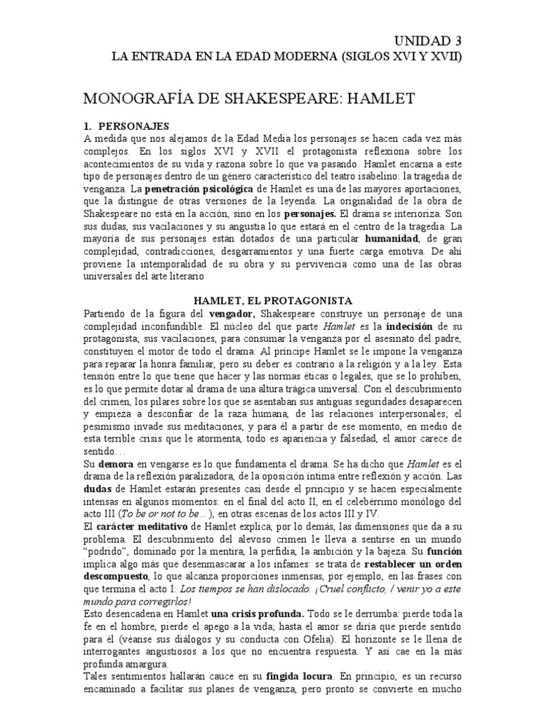 Personajes Secundarios en Hamlet | PDF | Science | Ciencia filosófica