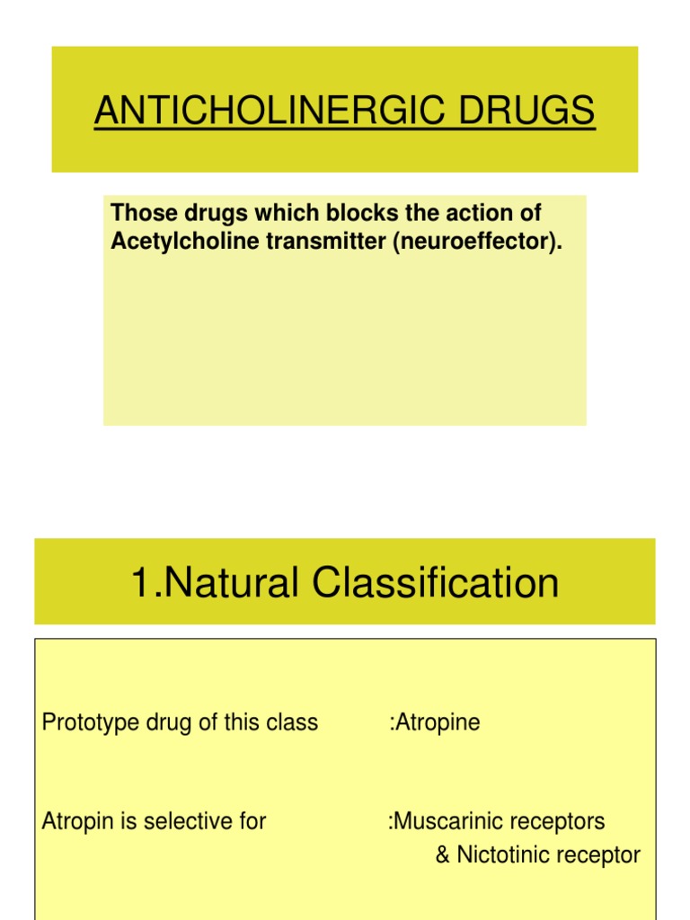 16693210AnticholinergicDrugs.ppt Drugs Clinical Medicine