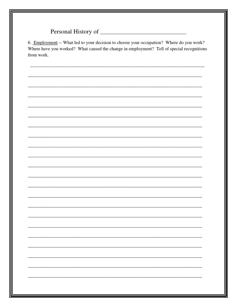 Personal Employment History Overview | PDF