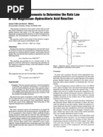 Rates of Reaction