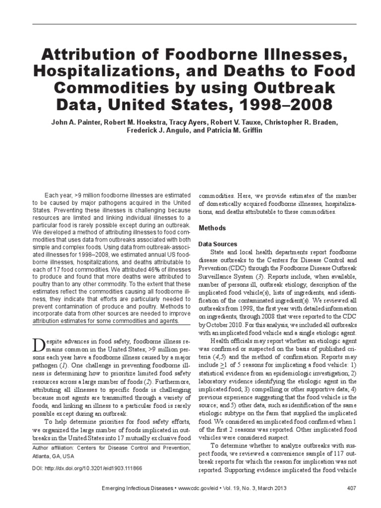 Foodborne illness essay image