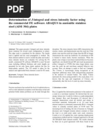 Download Determination of J-Integral and Stress Intensity Factor Using the Commercial FE Software ABAQUS in A by Mohammed Abu Sufian SN134114516 doc pdf