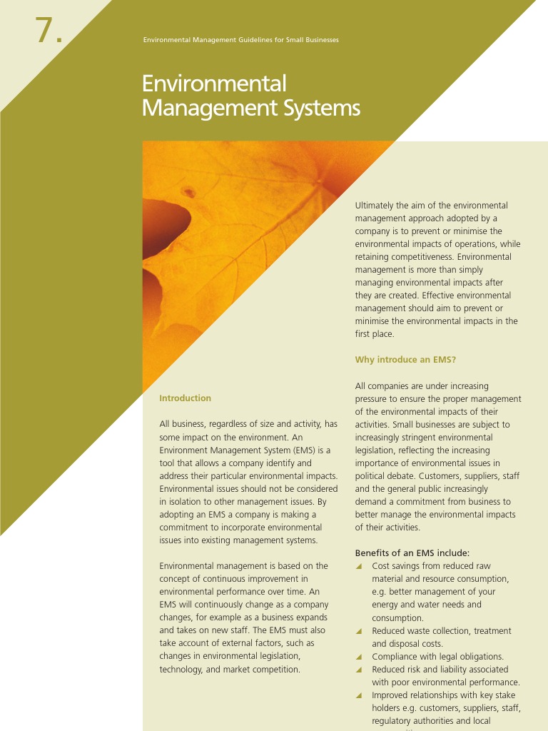 7 Environmental Management Systems PDF PDF Environmental Resource