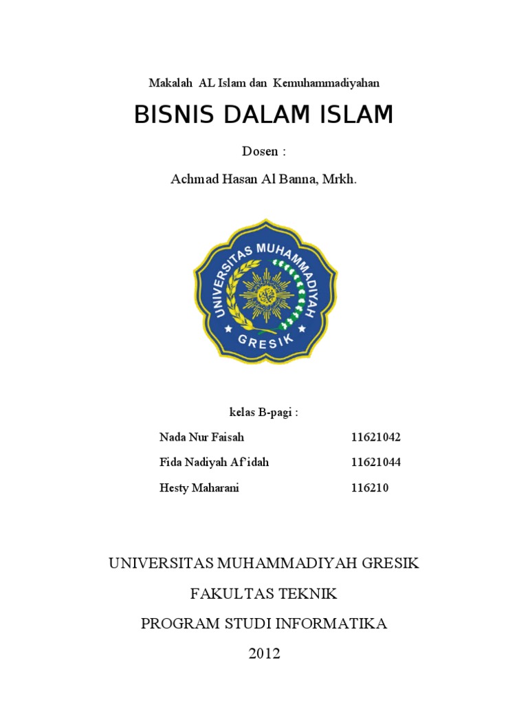 Makalah AL Islam Dan Kemuhammadiyahan