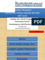 RBT 3105 Kaedah Mengajar KHSR Perbincangan