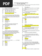 AP Psychmidterm B Answers