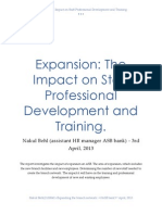 Expansion: The Impact On Staff Professional Development and Training