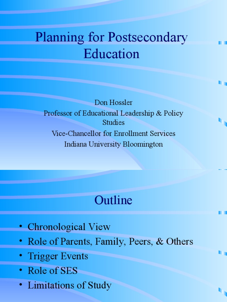 Postsecondary Education Planning Insights | PDF | Social Science | Wellness