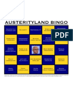 Austerityland Bingo Sheet