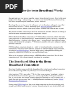 How Fiber to the Home Works
