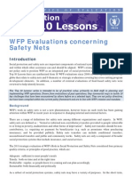 WFP Top 10 Evaluation Lessons - Safety Nets