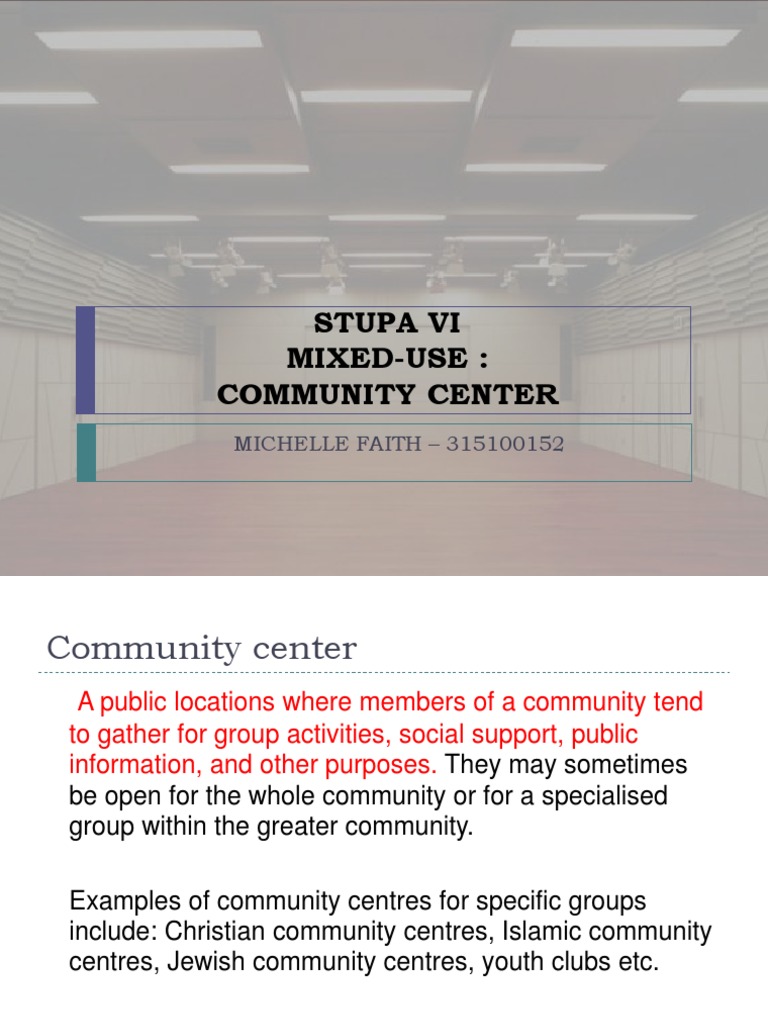 Community Center Pdf Design Engineering