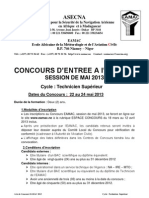 Avis Concours - Technicien Supérieur