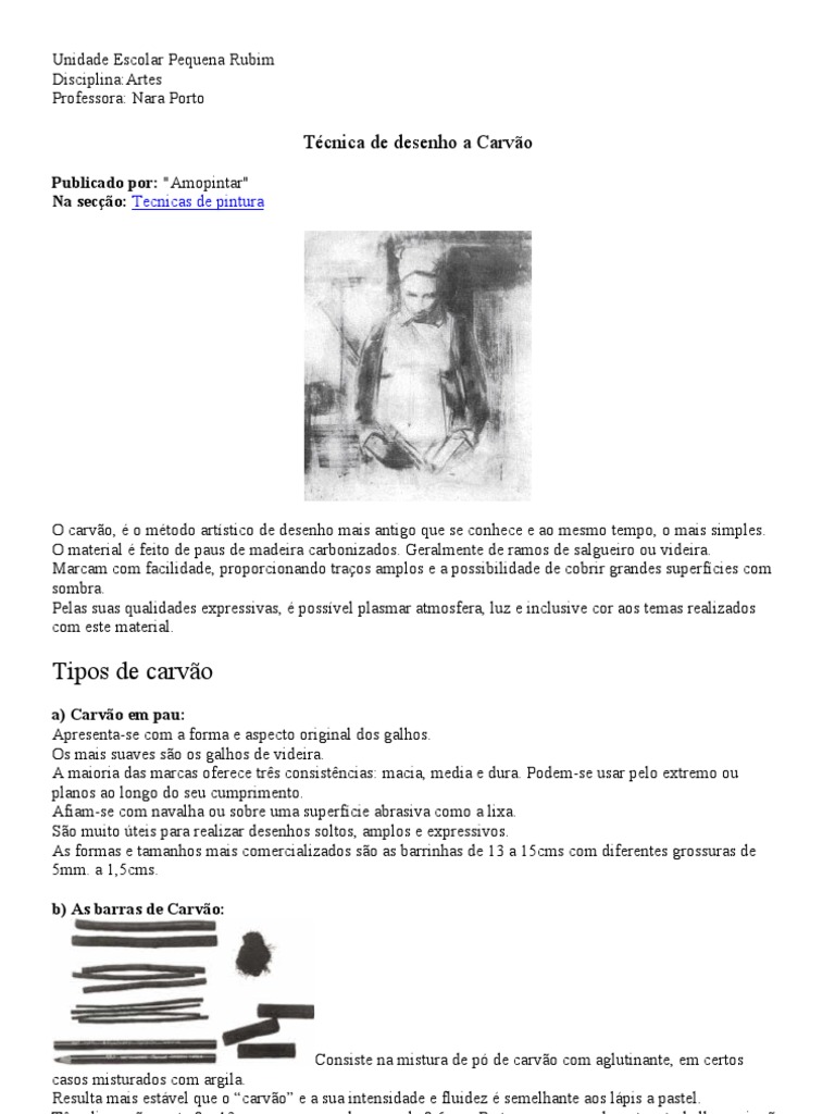 Desenho com Carvão: Esboço Super Fácil, image size:768x1024