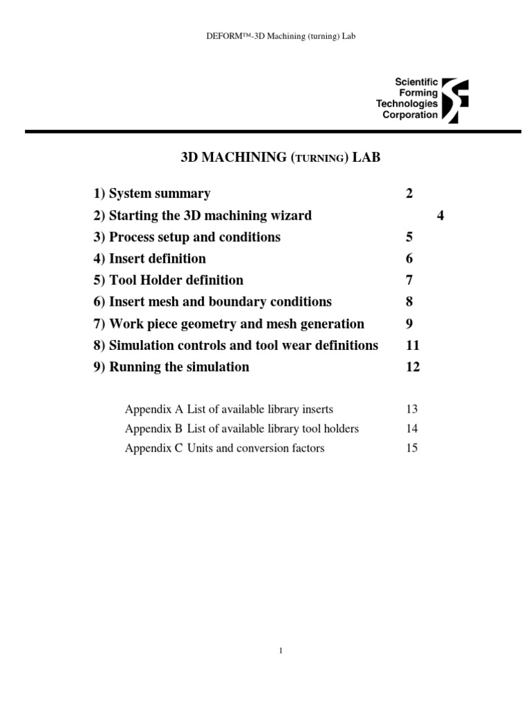 3dmachining (Turning) Lab | PDF | Machining | Simulation