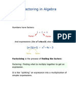 Factoring in Algebra