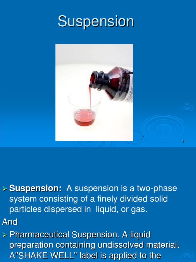 Suspension 1 PDF Suspension (Chemistry) Colloid
