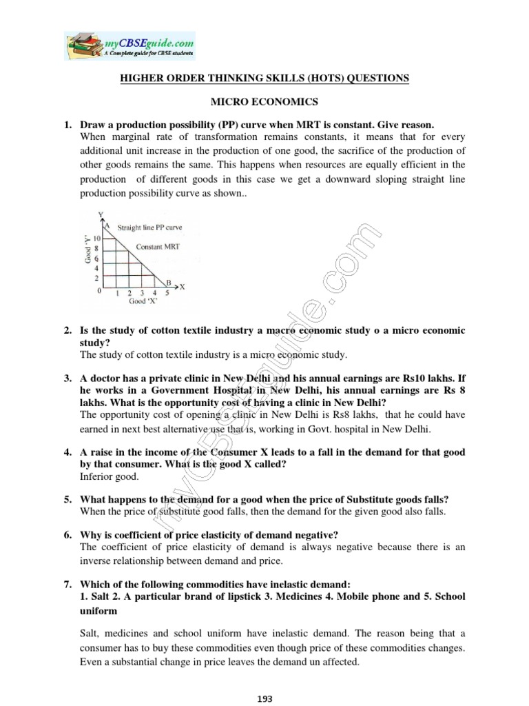 12 Economics Impq Whole Book Hots | PDF