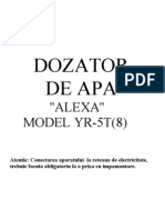 Manual Utilizare Dozator de Apa