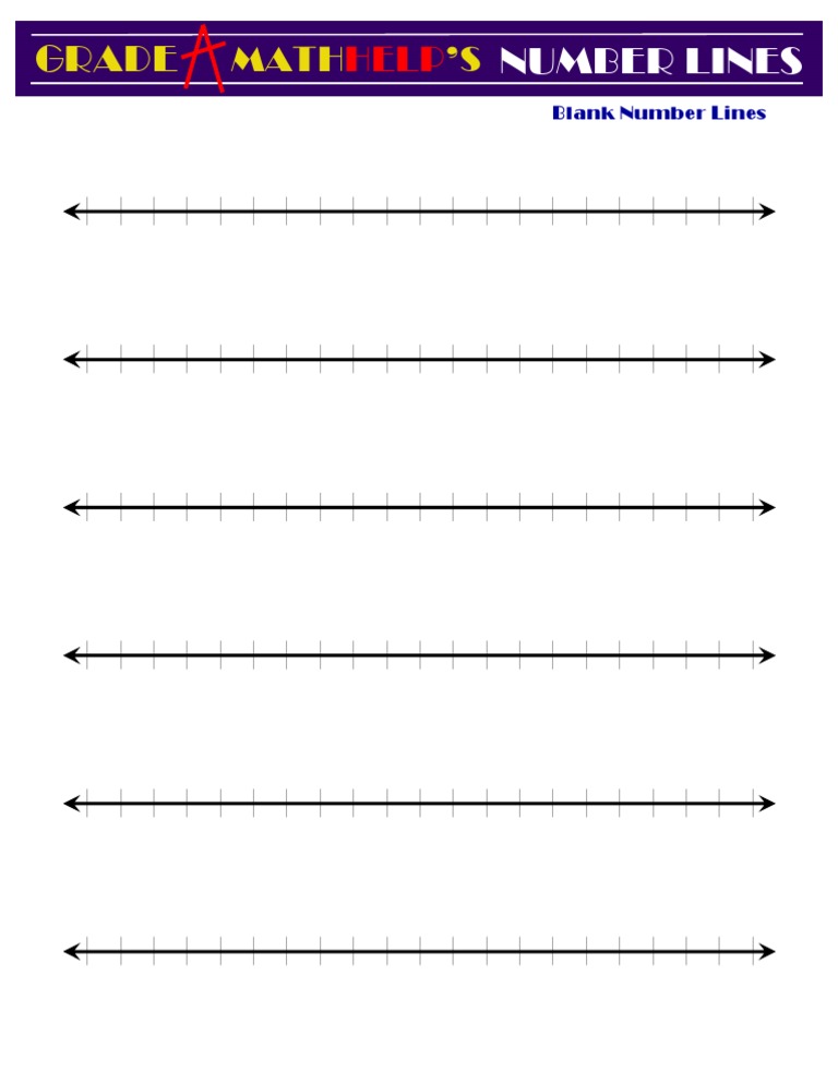 Blank number line pdf