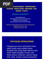 Penatalaksanaan Penanganan Korban Keracunan Makanan Dan Bahan Kimia PPTM Hernomo