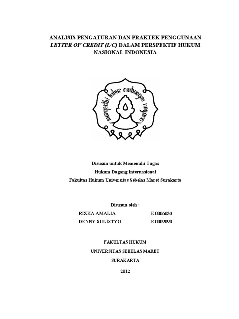 Makalah Hukum Dagang Internasional Dalam Perspektif Indonesia Contoh Makalah