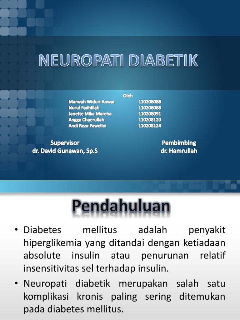 NEUROPATI DIABETIK NEUROPATI DIABETIK
