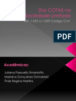 Das COTAS Na Sociedade Limitada