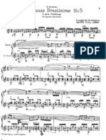 Villa Lobos Aria From Bachianas Brasileiras No 5 For Flute and Guitar Score