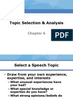 Topic Selection & Analysis