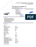 Samsung 640GB Spinpoint M7 (HM641JI) : HM321HI, HDD, 640GB, SATA II, 8MB, 5400rpm, 105g