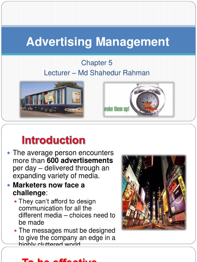 Advertising Management Overview | PDF | Advertising | Marketing
