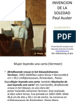 Invencion de La Soledad Paul Auster Libros de La Memoria