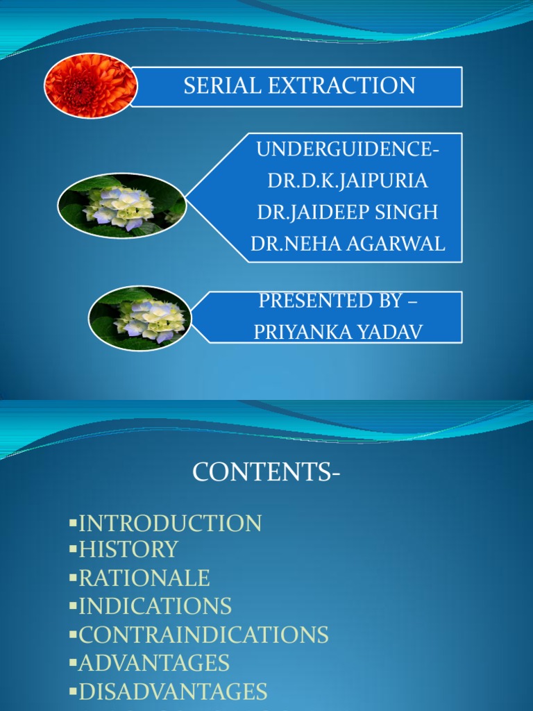 Serial Extraction | PDF | Physiognomy | Human Anatomy
