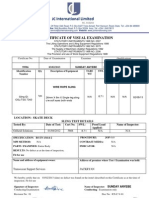 International Limited: Certificate of Visual Examination