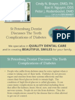 St Petersburg Dentist Discusses the Teeth Complications of Diabetes