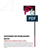Opciones de Nivelacion en P6 (1) - Nivelar Dentro de La Holgura Total.