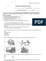 Prueba Unidad 2 3° Basico