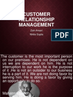 Customer Relationship Management: Zain Ansari Nikita Gupta