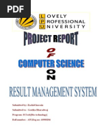 Result Management System