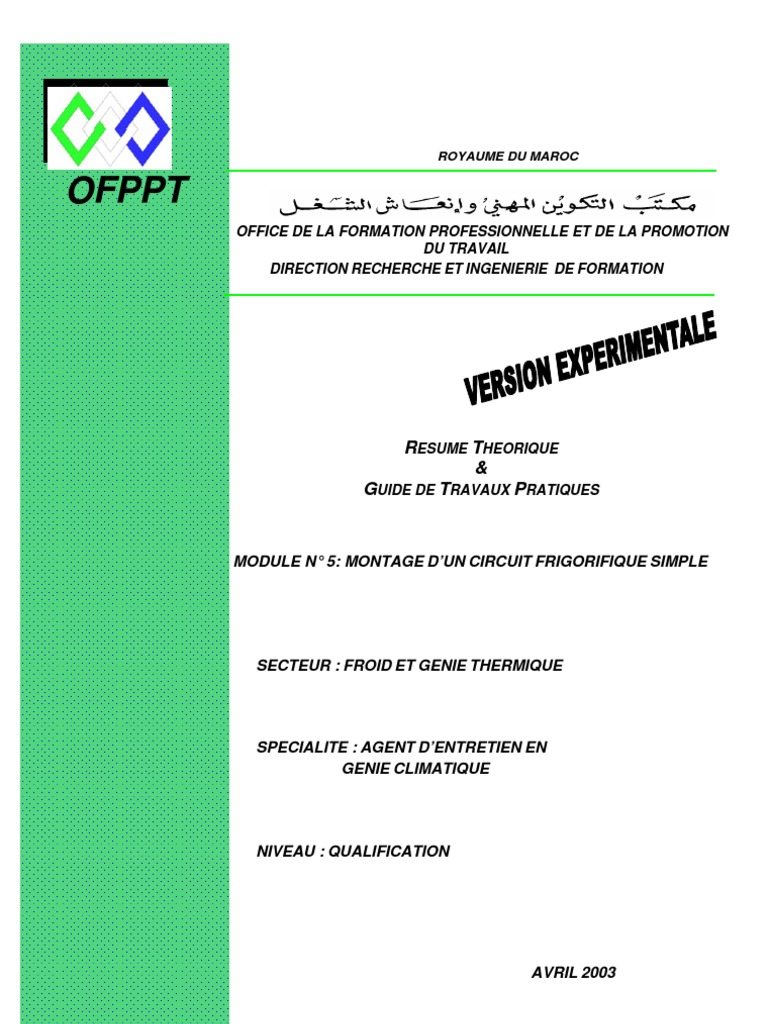 Manuel Pratique De Depannage Frigorifique Et Electrique Pdf Montage D'un Frigorifique Simple | PDF | Réfrigération | Ingénierie  mécanique