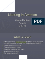 Littering in America: Viviana Martinez Period 4 3-22-13