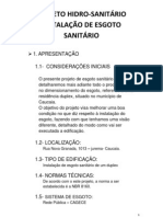 Dimensionamento Do Sistema Residencial de Esgoto Sanitário Hidro 2