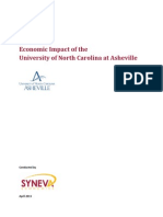 UNC Asheville Economic Impact Study April 2013 by Tom Tveidt of SYNEVA Economics, LLC.