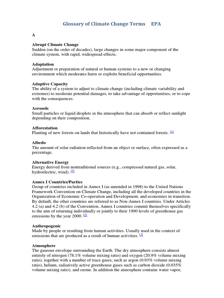 Vocabulario Ambiental EPA PDF Chlorofluorocarbon Greenhouse Gas