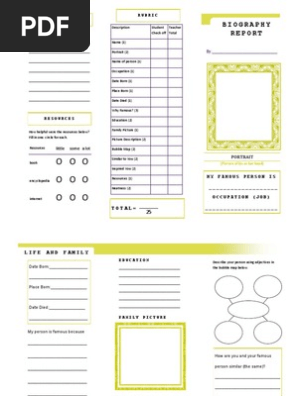 biography brochure