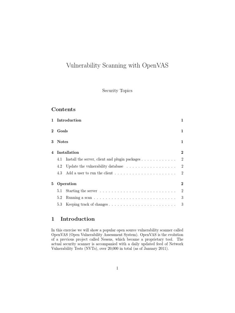 Vulnerability Scanning With Openvas: Security Topics | PDF | Computers